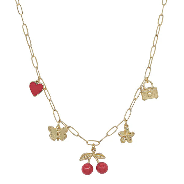 Red Charm "16-18" Necklace