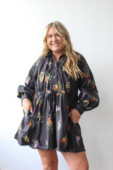En Saison Tie Waist Mini Dress