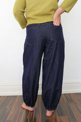 Drawstring Denim Jogger Pants