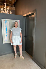 Marine Blue Stripe Mini Dress