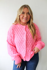 Textured Balloon Sleeve Cardigan 2 Colors!
