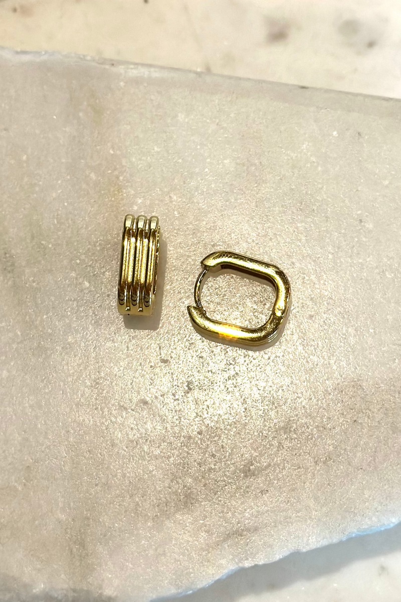 Stripe Hoop Earring