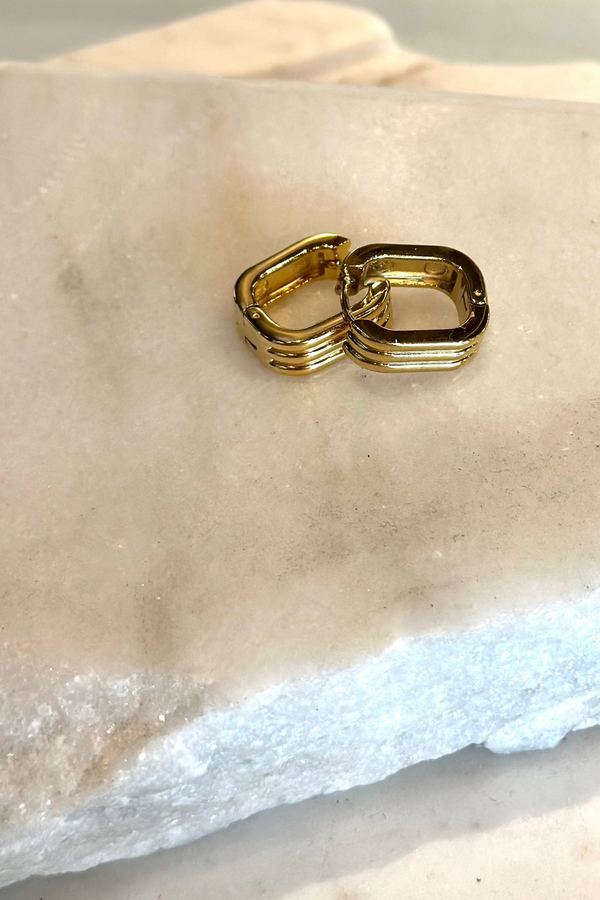 Stripe Hoop Earring