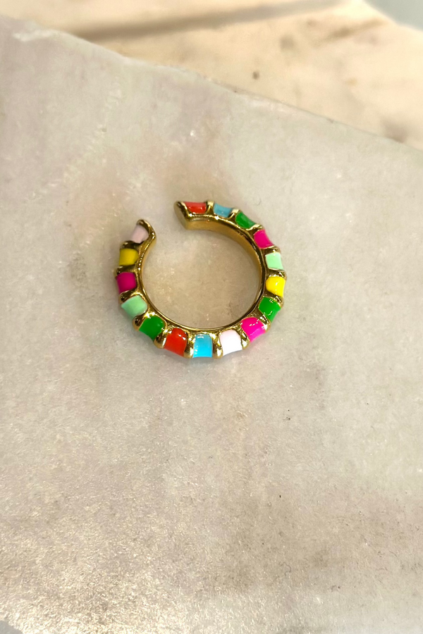 Sardinia Colorful Thin Band Ring