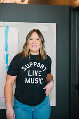 Black Support Live Music Tee