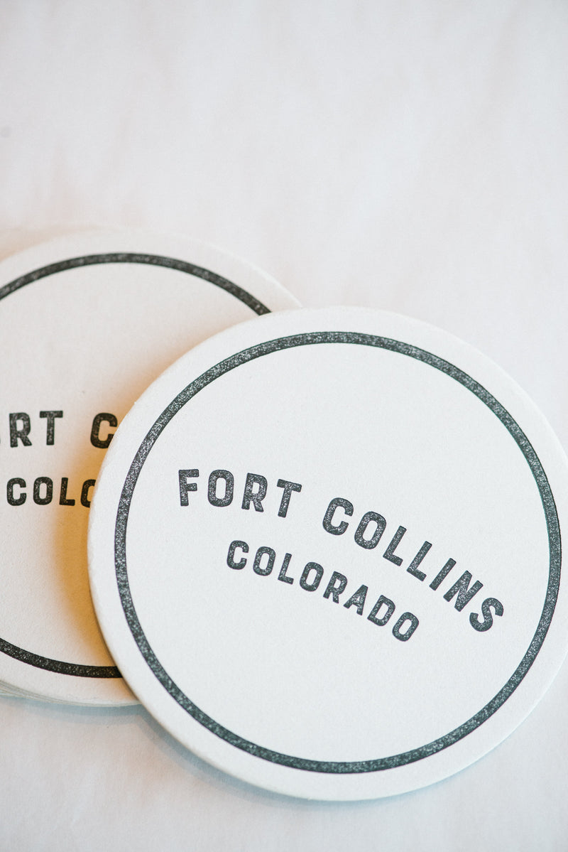 Fort Collins Paper Coasters