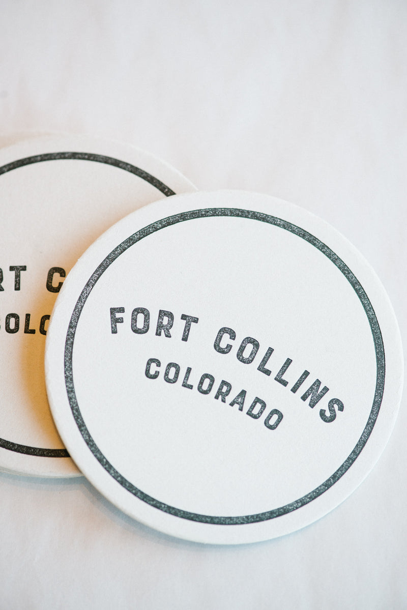 Fort Collins Paper Coasters