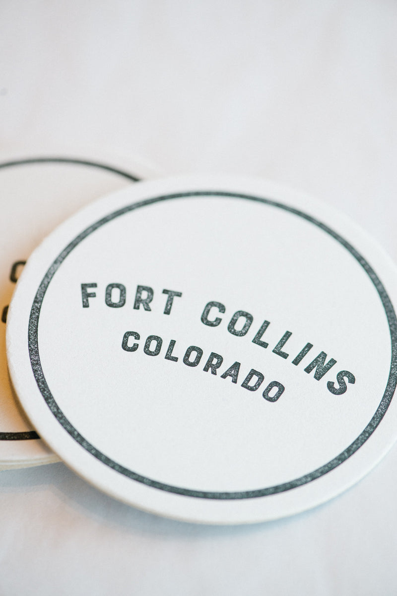 Fort Collins Paper Coasters