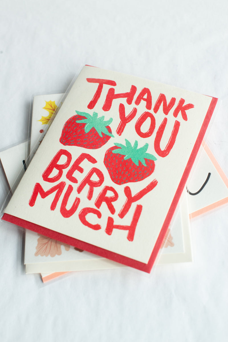 Thank You Berry Much - Risograph Card