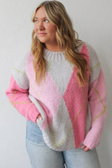 Argyle Oversized Sweater