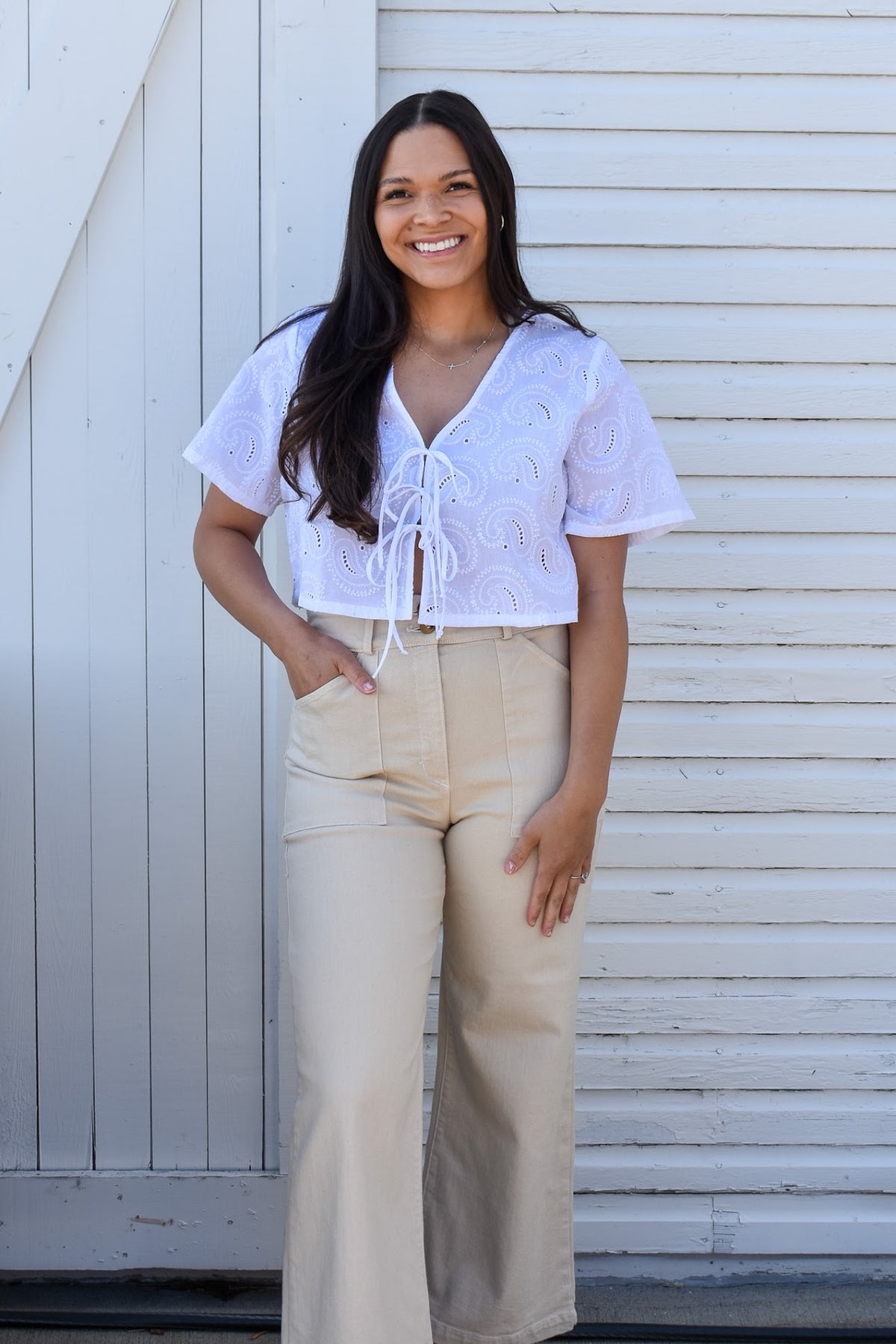 トップス Acka. puffy gather blouse Acka. puffy gather blouse white Cotton Gather Blouse - White