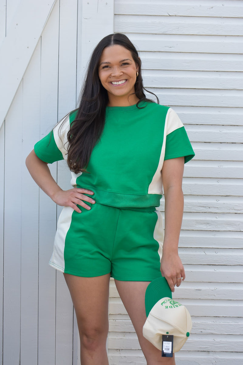 Taylor Contrast French Terry Top
