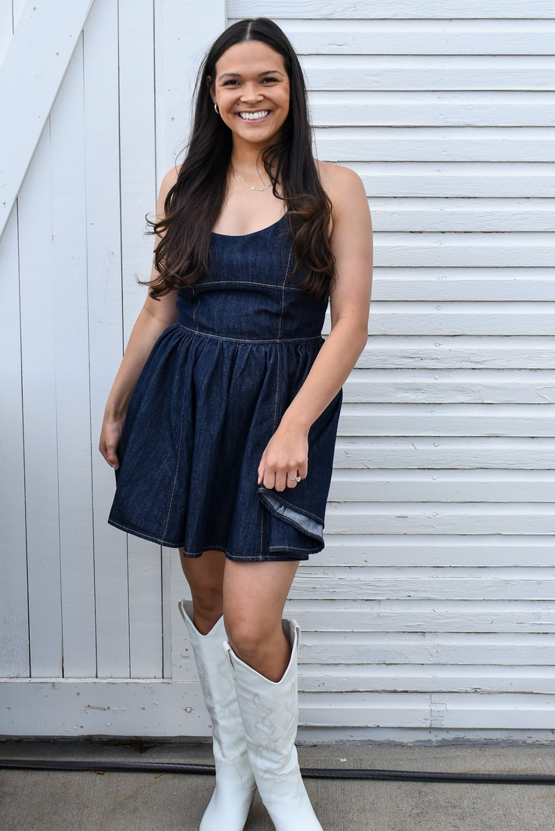 Indigo Denim Mini Dress