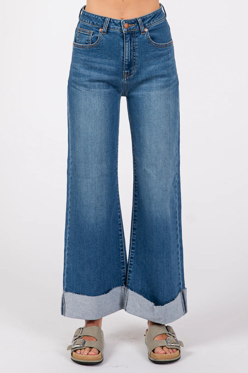 Bianca A-Line Wide Cuff Jean