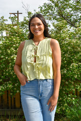 Aubrey Pleated Woven Top