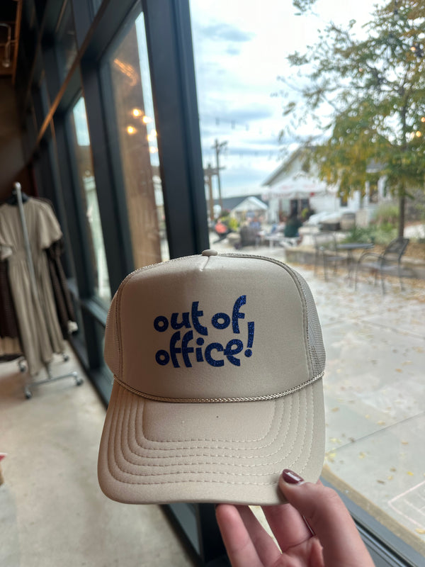 Out Of Office Sparkle Trucker Hat