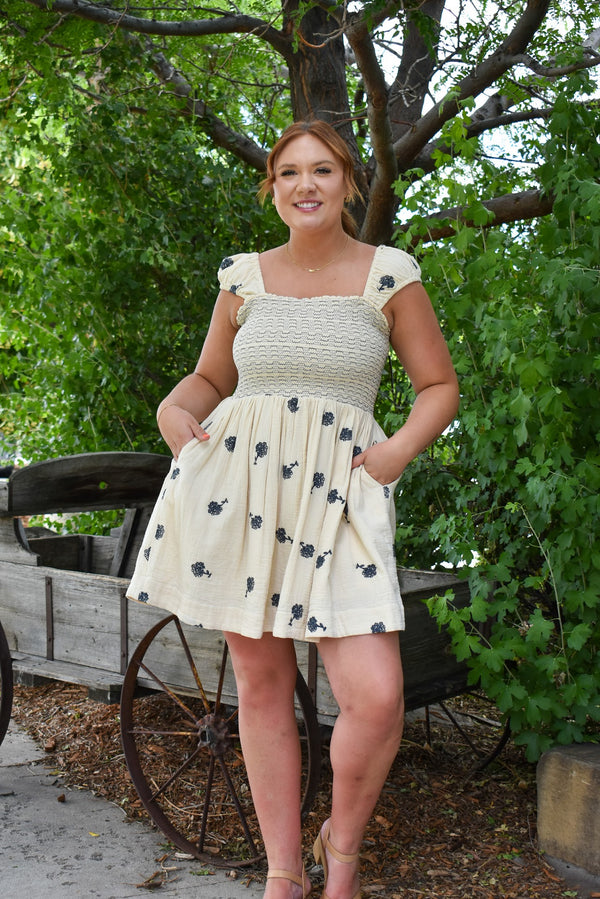 Francis Shirred Dress