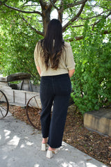 High Rise Cargo Pocket Wide Leg