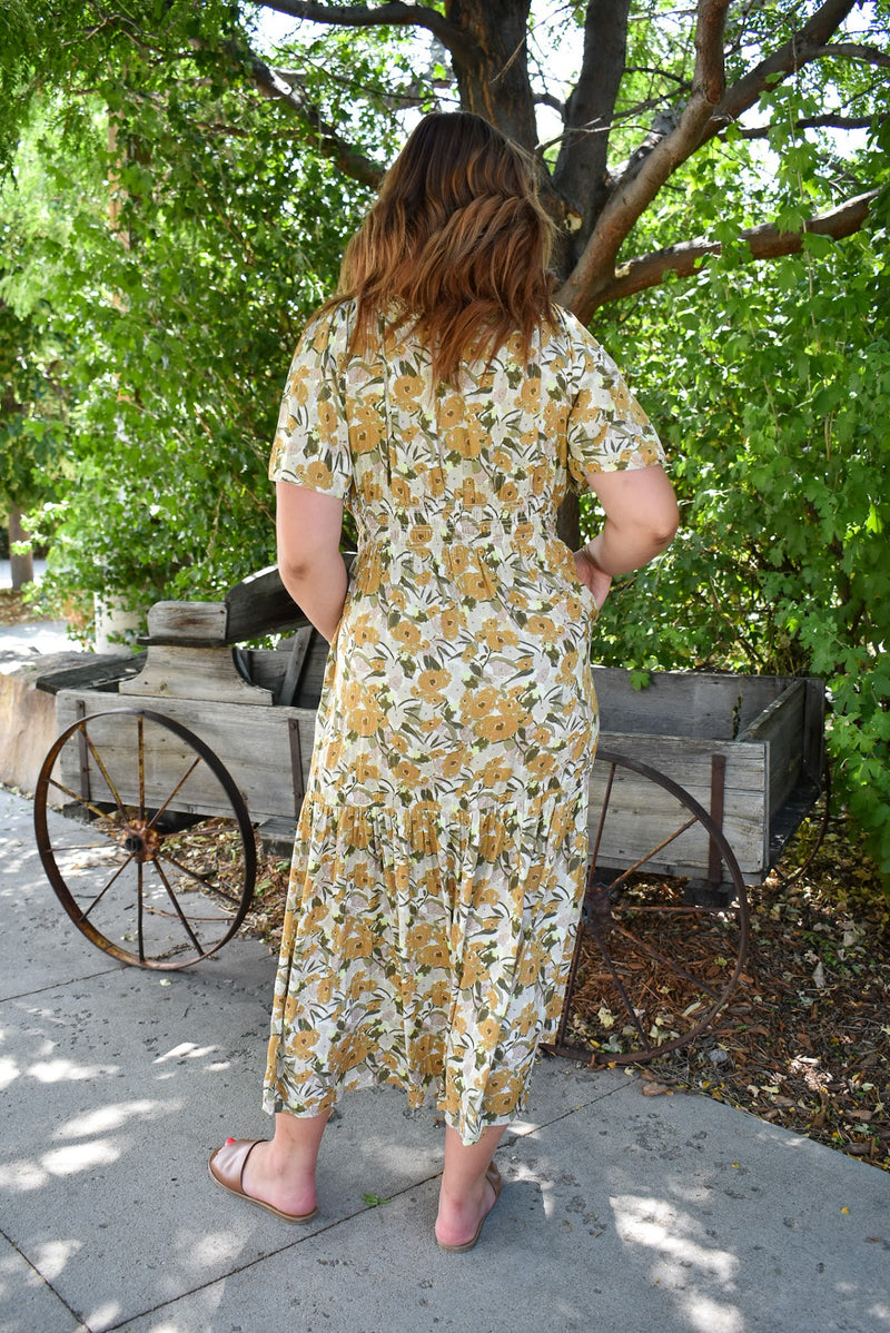 Raglan Sleeve Tier Max Dress