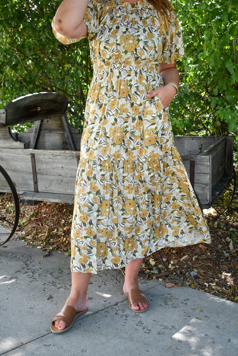 Raglan Sleeve Tier Max Dress