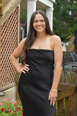 Asher Satin Tube Maxi Dress