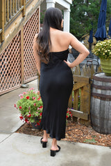 Asher Satin Tube Maxi Dress