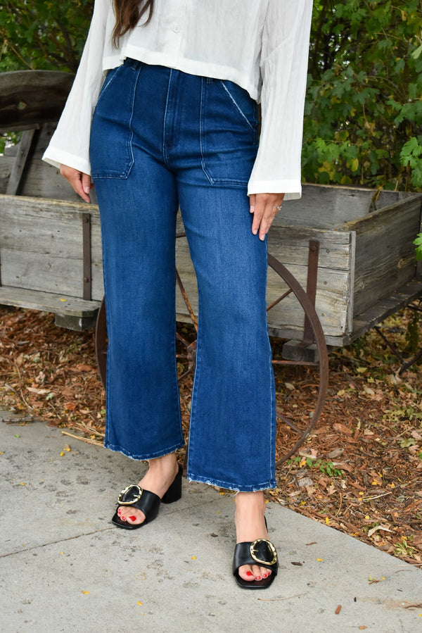 High Rise Cargo Pocket Wide Leg