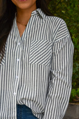 Krissy Striped Button Down Shirt