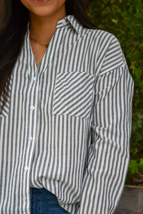 Krissy Striped Button Down Shirt