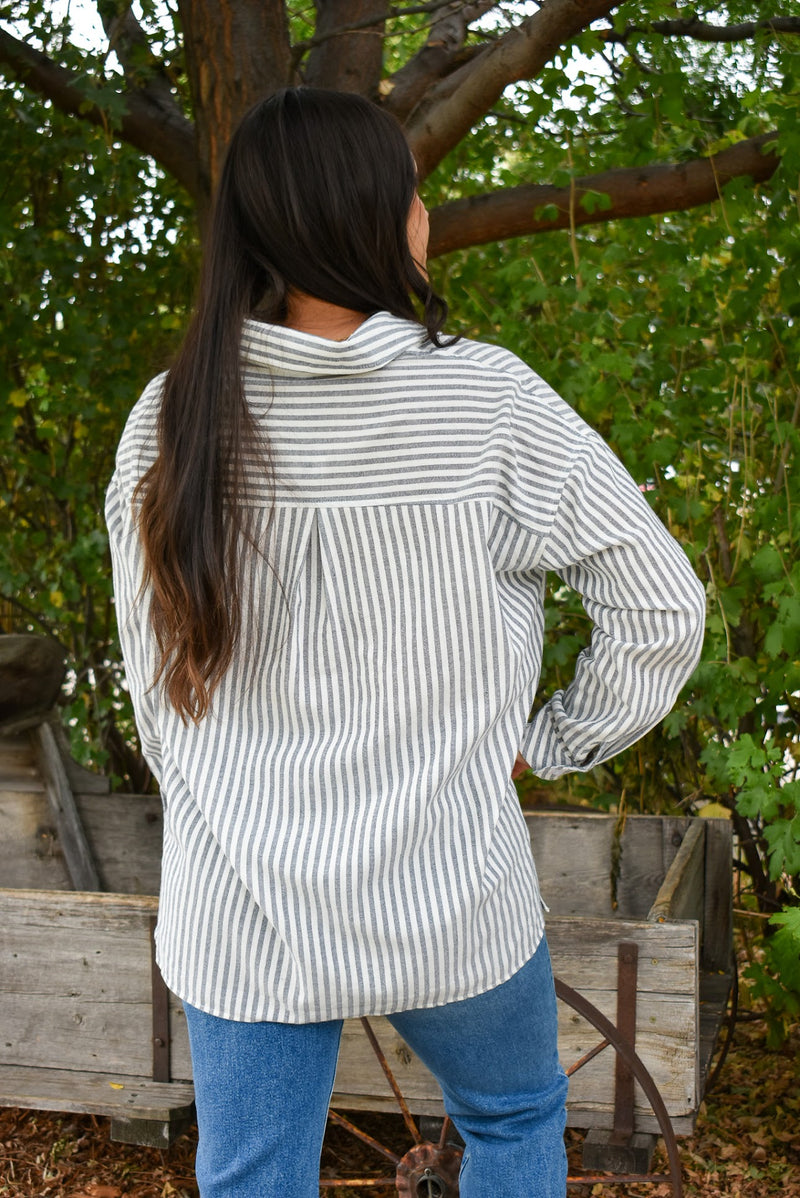 Krissy Striped Button Down Shirt