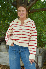 Romie Striped Cardigan