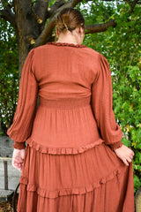 Archer Ruffled Tiered Midi Dress