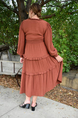 Archer Ruffled Tiered Midi Dress