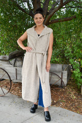 Bronc Wool Blend Belted Maxi Cardigan