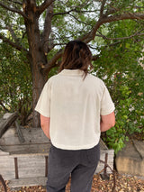 Nico Linen Short Sleeve Tie Blouse