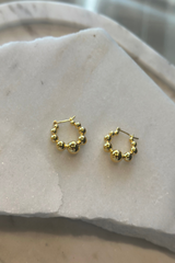 Ball Bead Hoop Earrings