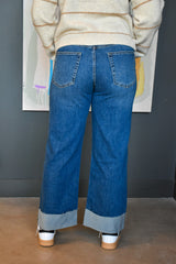 Cuffed Wide Ankle Jeans