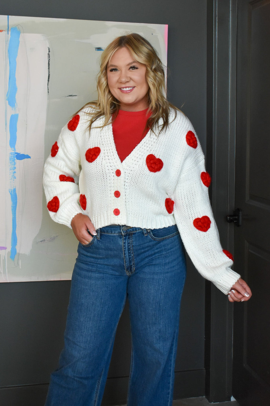bubbly 2way cable cardigan