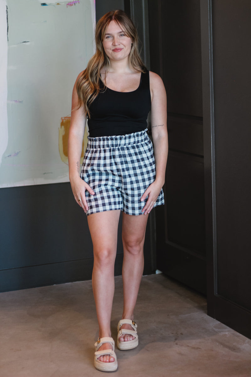 Cotton Gingham Shorts