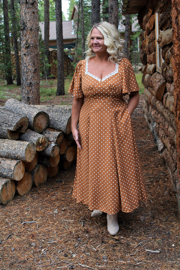 Belle Polka Dot Maxi Dress