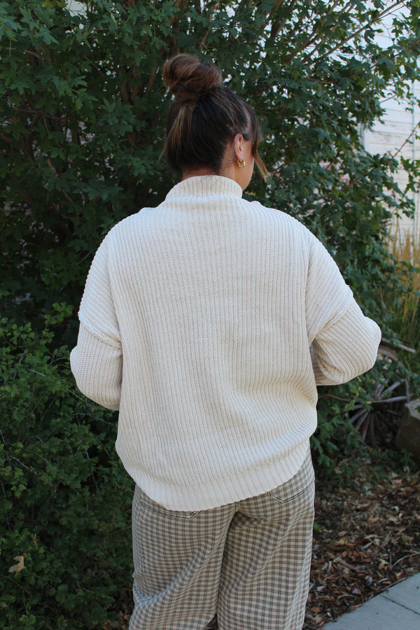 Chenille High Neck Sweater