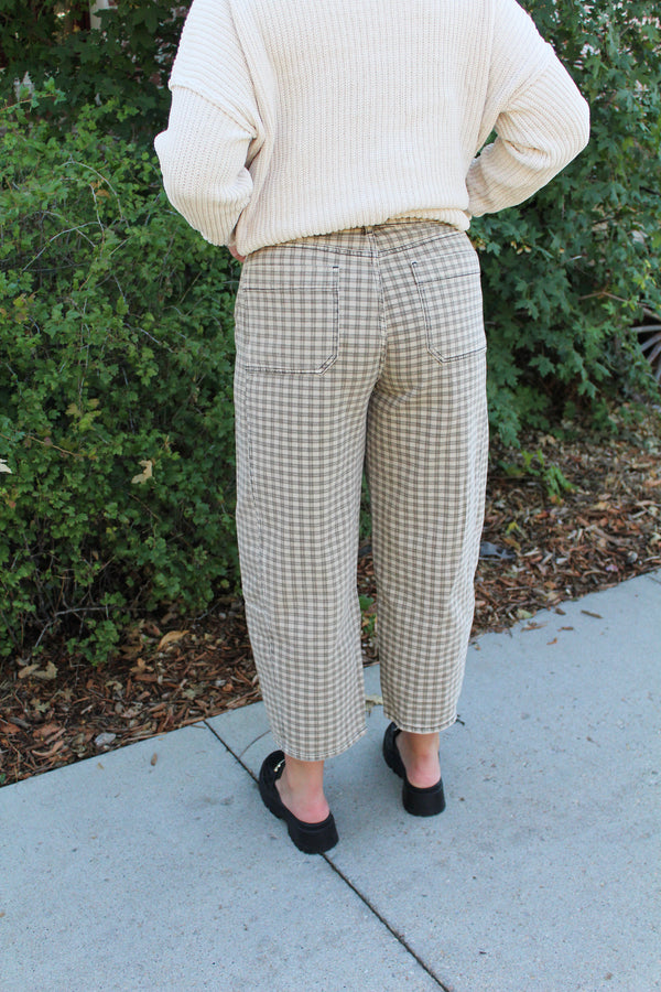 Cori Checker Barrel Pants