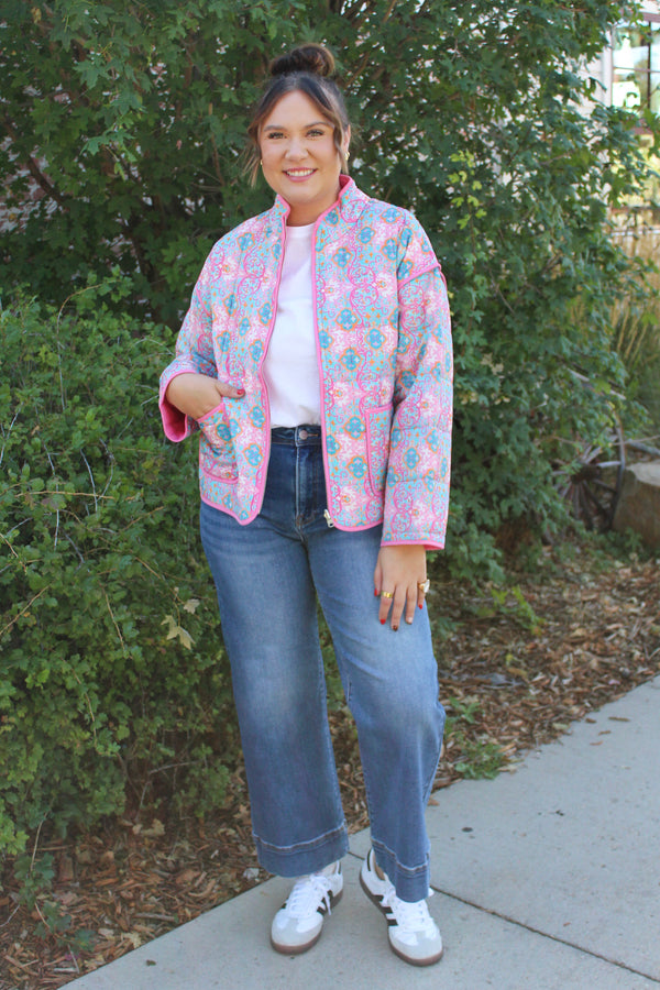 Fiora Floral Reversible Quilted Jacket