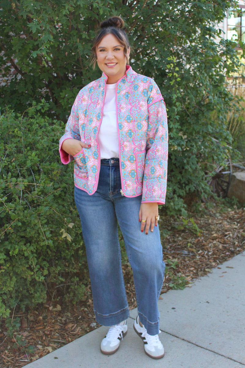 Fiora Floral Reversible Quilted Jacket
