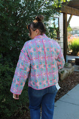 Fiora Floral Reversible Quilted Jacket