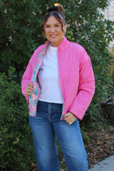 Fiora Floral Reversible Quilted Jacket