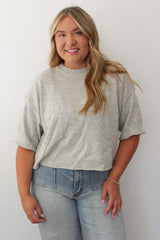Short Sleeve Knit Crop Top