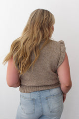 Ruffle Sleeve Sweater Top