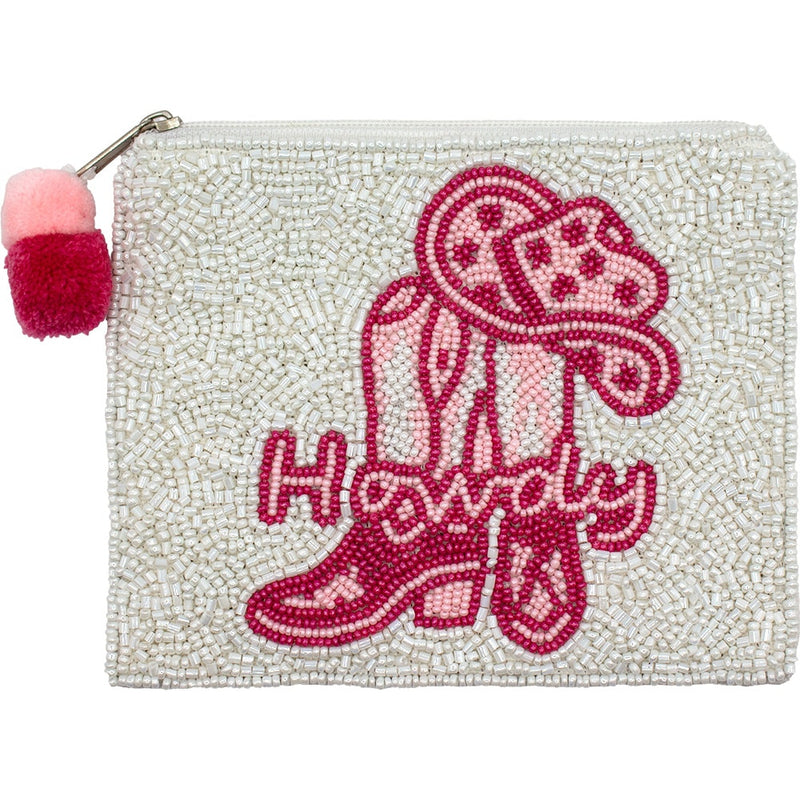 Howdy Boots Beaded Pouch