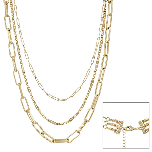 Three Layered 16"-20" Necklace 2 Colors!